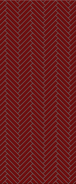 Red Double Herringbone Tile Acrylic Shower Panel 2440mm x 1220mm ( 3mm Thick) - CladdTech