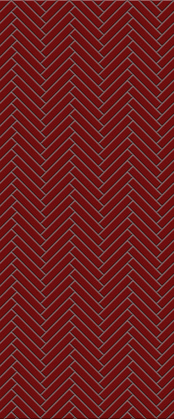 Red Double Herringbone Tile Acrylic Shower Panel 2440mm x 1220mm ( 3mm Thick) - CladdTech