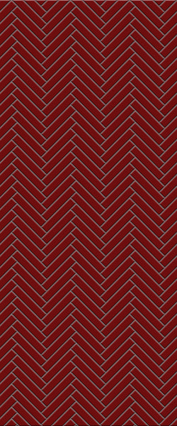 Red Double Herringbone Tile Acrylic Shower Panel 2440mm x 1220mm ( 3mm Thick) - CladdTech