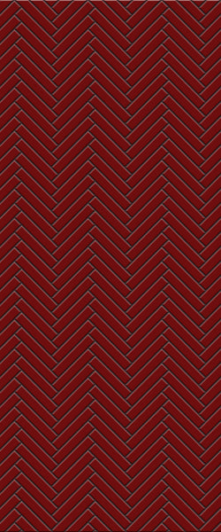 Red Double Herringbone Tile Acrylic Shower Panel 2440mm x 1220mm ( 3mm Thick) - CladdTech