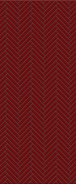 Red Double Herringbone Tile Acrylic Shower Panel 2440mm x 1220mm ( 3mm Thick) - CladdTech