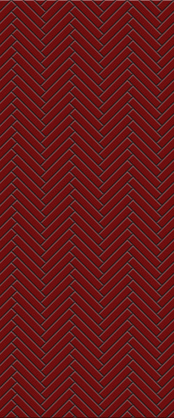 Red Double Herringbone Tile Acrylic Shower Panel 2440mm x 1220mm ( 3mm Thick) - CladdTech