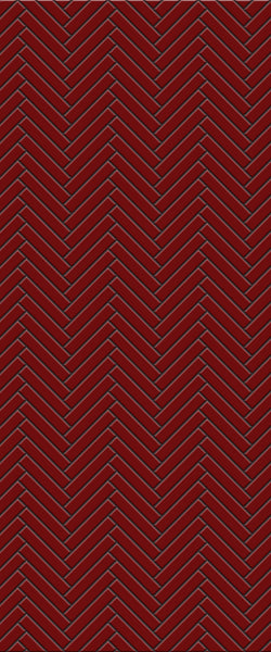 Red Double Herringbone Tile Acrylic Shower Panel 2440mm x 1220mm ( 3mm Thick) - CladdTech