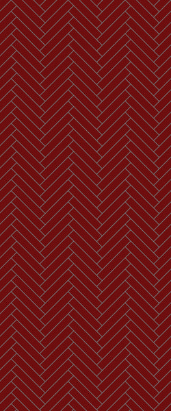 Red Double Herringbone Tile Acrylic Shower Panel 2440mm x 1220mm ( 3mm Thick) - CladdTech