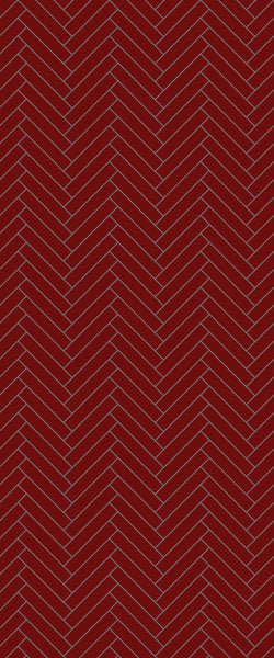 Red Double Herringbone Tile Acrylic Shower Panel 2440mm x 1220mm ( 3mm Thick) - CladdTech