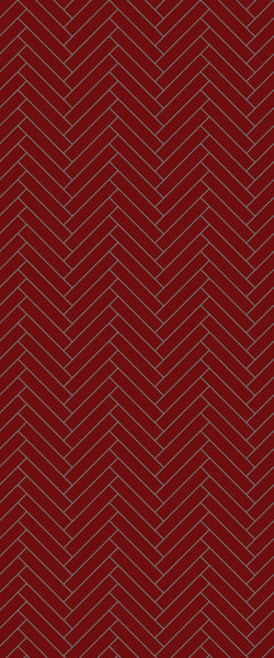 Red Double Herringbone Tile Acrylic Shower Panel 2440mm x 1220mm ( 3mm Thick) - CladdTech