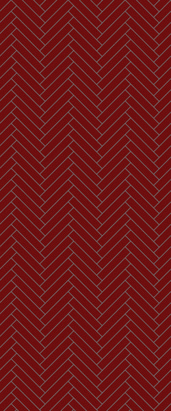 Red Double Herringbone Tile Acrylic Shower Panel 2440mm x 1220mm ( 3mm Thick) - CladdTech