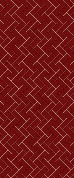 Red Diagonal Herringbone Tile Acrylic Shower Panel 2440mm x 1220mm ( 3mm Thick) - CladdTech
