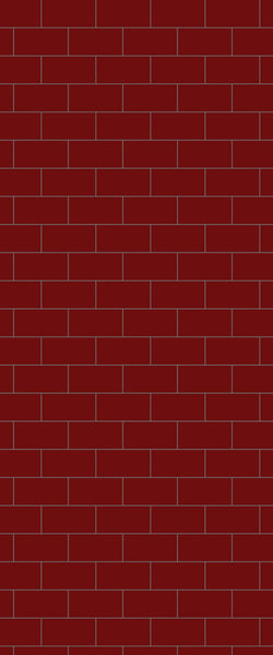 Red Subway Tile Acrylic Shower Panel 2440mm x 1220mm ( 3mm Thick) - CladdTech