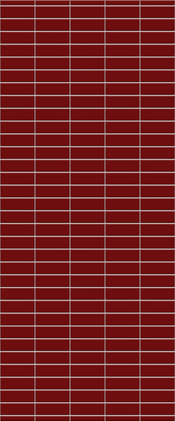 Red Horizontal Block Tile Acrylic Shower Panel 2440mm x 1220mm ( 3mm Thick) - CladdTech
