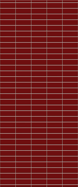 Red Horizontal Block Tile Acrylic Shower Panel 2440mm x 1220mm ( 3mm Thick) - CladdTech