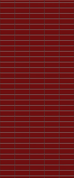 Red Horizontal Block Tile Acrylic Shower Panel 2440mm x 1220mm ( 3mm Thick) - CladdTech