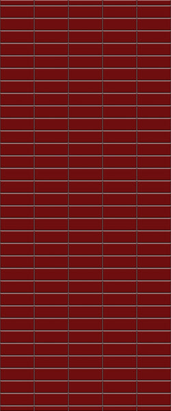 Red Horizontal Block Tile Acrylic Shower Panel 2440mm x 1220mm ( 3mm Thick) - CladdTech