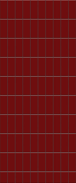 Red Vertical Block Tile Acrylic Shower Panel 2440mm x 1220mm ( 3mm Thick) - CladdTech