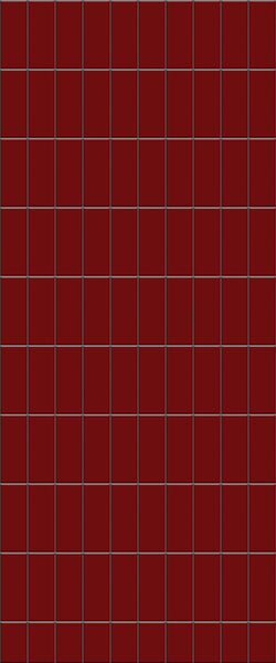 Red Vertical Block Tile Acrylic Shower Panel 2440mm x 1220mm ( 3mm Thick) - CladdTech