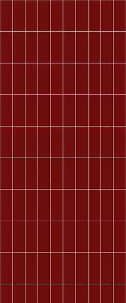 Red Vertical Block Tile Acrylic Shower Panel 2440mm x 1220mm ( 3mm Thick) - CladdTech