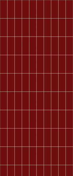 Red Vertical Block Tile Acrylic Shower Panel 2440mm x 1220mm ( 3mm Thick) - CladdTech