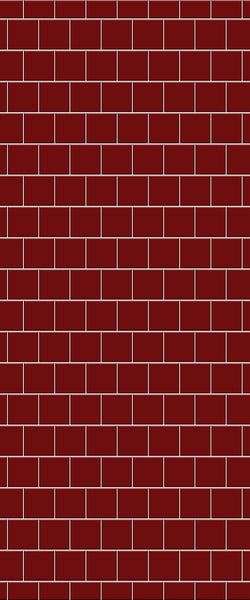 Red Large Square's Tile Acrylic Shower Wall Panel 2440mm x 1220mm ( 3mm Thick) - CladdTech