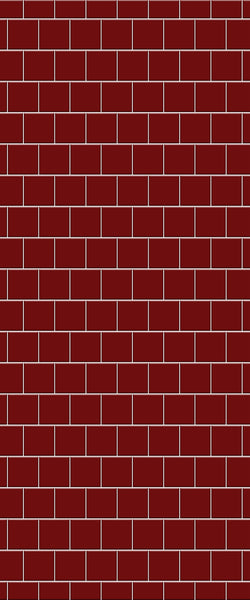 Red Large Square's Tile Acrylic Shower Wall Panel 2440mm x 1220mm ( 3mm Thick) - CladdTech