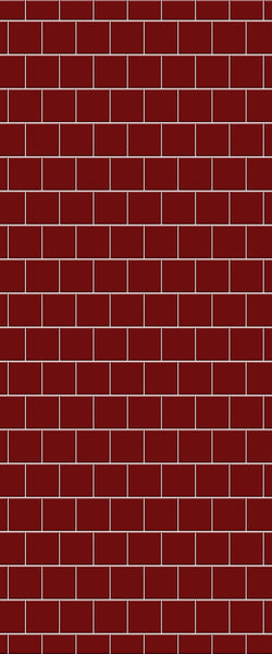 Red Large Square's Tile Acrylic Shower Wall Panel 2440mm x 1220mm ( 3mm Thick) - CladdTech
