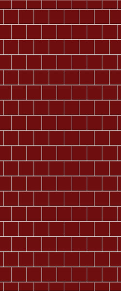 Red Large Square's Tile Acrylic Shower Wall Panel 2440mm x 1220mm ( 3mm Thick) - CladdTech