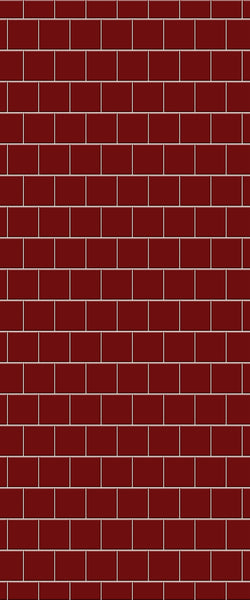 Red Large Square's Tile Acrylic Shower Wall Panel 2440mm x 1220mm ( 3mm Thick) - CladdTech