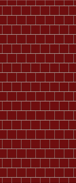 Red Large Square's Tile Acrylic Shower Wall Panel 2440mm x 1220mm ( 3mm Thick) - CladdTech