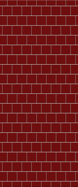 Red Large Square's Tile Acrylic Shower Wall Panel 2440mm x 1220mm ( 3mm Thick) - CladdTech