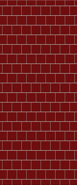 Red Large Square's Tile Acrylic Shower Wall Panel 2440mm x 1220mm ( 3mm Thick) - CladdTech