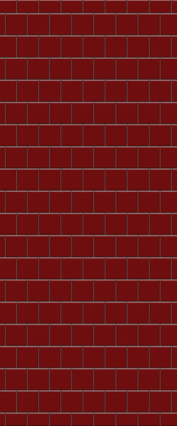 Red Large Square's Tile Acrylic Shower Wall Panel 2440mm x 1220mm ( 3mm Thick) - CladdTech