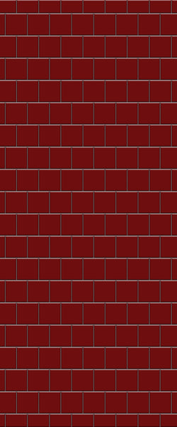 Red Large Square's Tile Acrylic Shower Wall Panel 2440mm x 1220mm ( 3mm Thick) - CladdTech