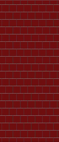 Red Large Square's Tile Acrylic Shower Wall Panel 2440mm x 1220mm ( 3mm Thick) - CladdTech