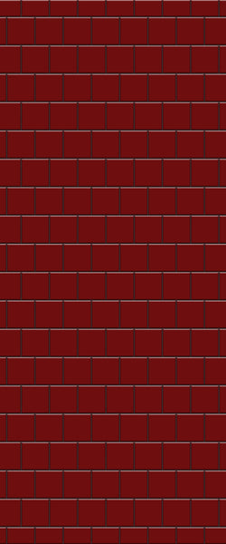 Red Large Square's Tile Acrylic Shower Wall Panel 2440mm x 1220mm ( 3mm Thick) - CladdTech