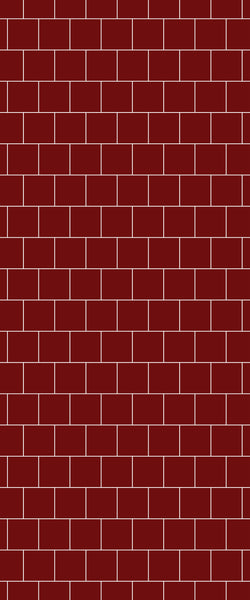 Red Large Square's Tile Acrylic Shower Wall Panel 2440mm x 1220mm ( 3mm Thick) - CladdTech