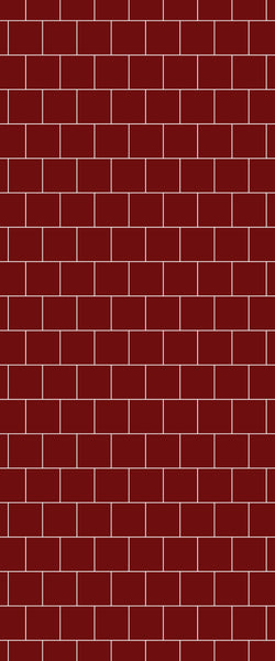 Red Large Square's Tile Acrylic Shower Wall Panel 2440mm x 1220mm ( 3mm Thick) - CladdTech