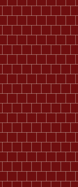 Red Large Square's Tile Acrylic Shower Wall Panel 2440mm x 1220mm ( 3mm Thick) - CladdTech