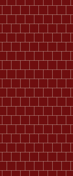 Red Large Square's Tile Acrylic Shower Wall Panel 2440mm x 1220mm ( 3mm Thick) - CladdTech