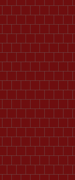 Red Large Square's Tile Acrylic Shower Wall Panel 2440mm x 1220mm ( 3mm Thick) - CladdTech