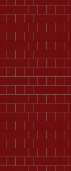 Red Large Square's Tile Acrylic Shower Wall Panel 2440mm x 1220mm ( 3mm Thick) - CladdTech
