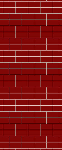 Red Brickbond Tile Acrylic Shower Wall Panel 2440mm x 1220mm ( 3mm Thick) - CladdTech