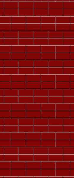 Red Brickbond Tile Acrylic Shower Wall Panel 2440mm x 1220mm ( 3mm Thick) - CladdTech