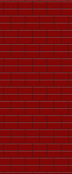 Red Brickbond Tile Acrylic Shower Wall Panel 2440mm x 1220mm ( 3mm Thick) - CladdTech