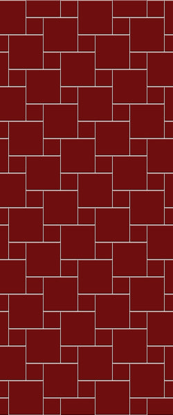 Red Pin Wheel Tile Acrylic Shower Wall Panel 2440mm x 1220mm ( 3mm Thick) - CladdTech