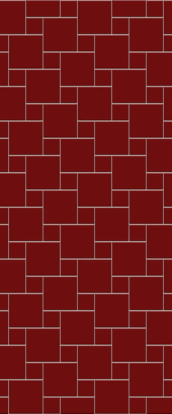 Red Pin Wheel Tile Acrylic Shower Wall Panel 2440mm x 1220mm ( 3mm Thick) - CladdTech