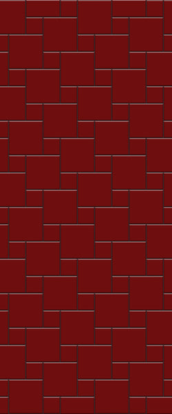 Red Pin Wheel Tile Acrylic Shower Wall Panel 2440mm x 1220mm ( 3mm Thick) - CladdTech