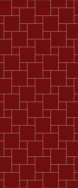 Red Pin Wheel Tile Acrylic Shower Wall Panel 2440mm x 1220mm ( 3mm Thick) - CladdTech