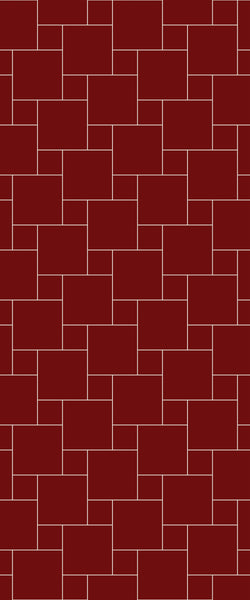 Red Pin Wheel Tile Acrylic Shower Wall Panel 2440mm x 1220mm ( 3mm Thick) - CladdTech