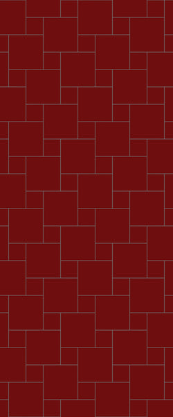 Red Pin Wheel Tile Acrylic Shower Wall Panel 2440mm x 1220mm ( 3mm Thick) - CladdTech