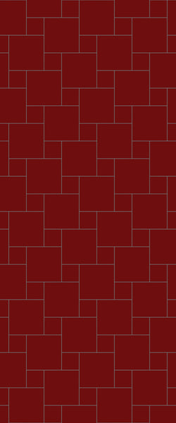 Red Pin Wheel Tile Acrylic Shower Wall Panel 2440mm x 1220mm ( 3mm Thick) - CladdTech