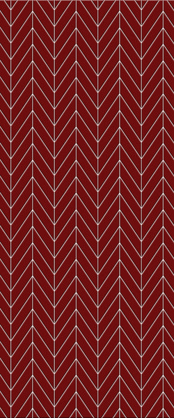 Red Chevron Tile Acrylic Shower Wall Panel 2440mm x 1220mm ( 3mm Thick) - CladdTech
